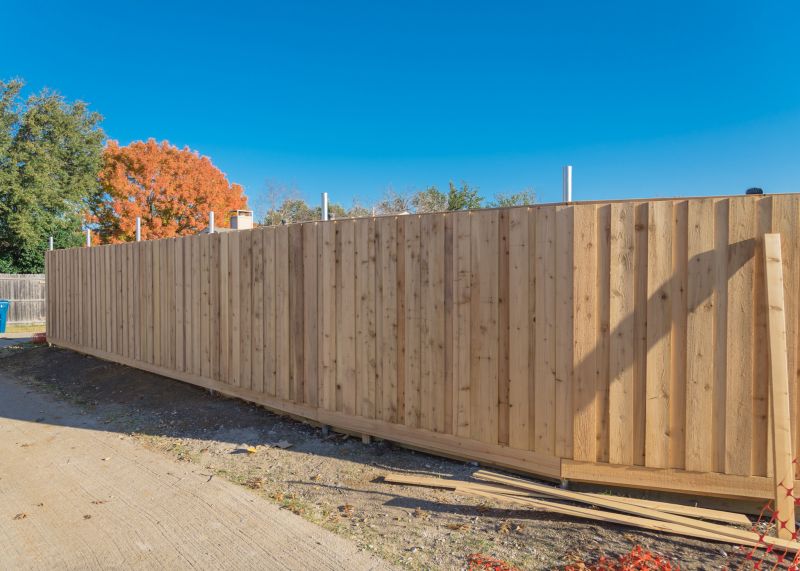 Wood Plank Fence Installation